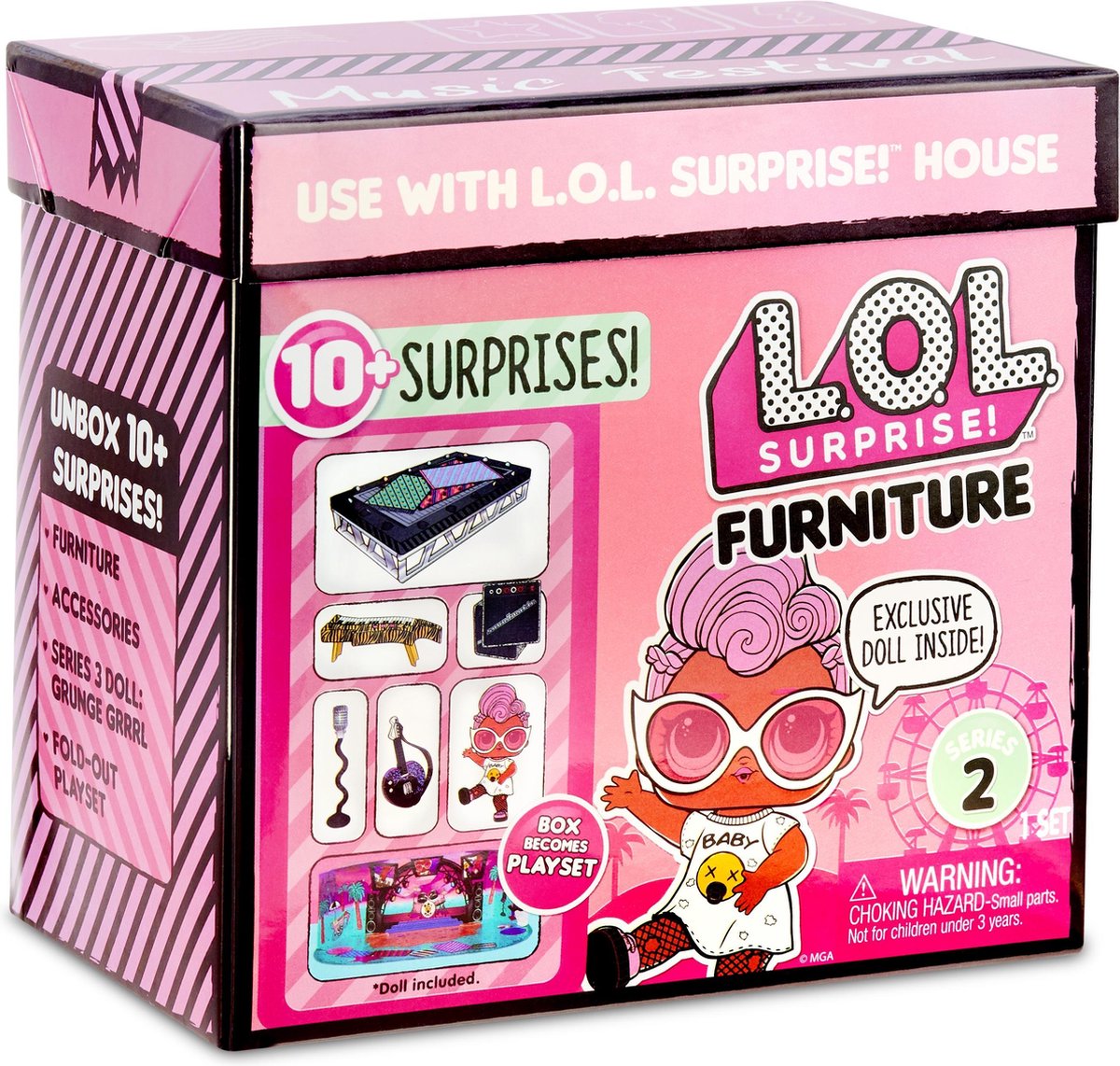 L.o.l. surprise! l.o.l. surprise furniture- muziekfestival met grunge grrrl - serie 2