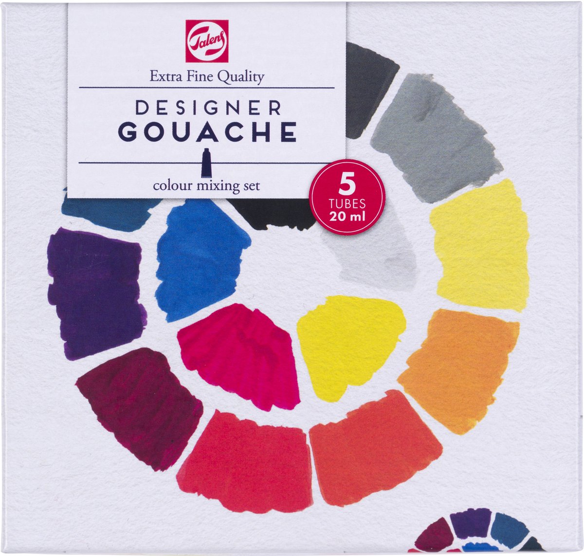 Talens gouache extra fijn mengset, 5x20ml tubes