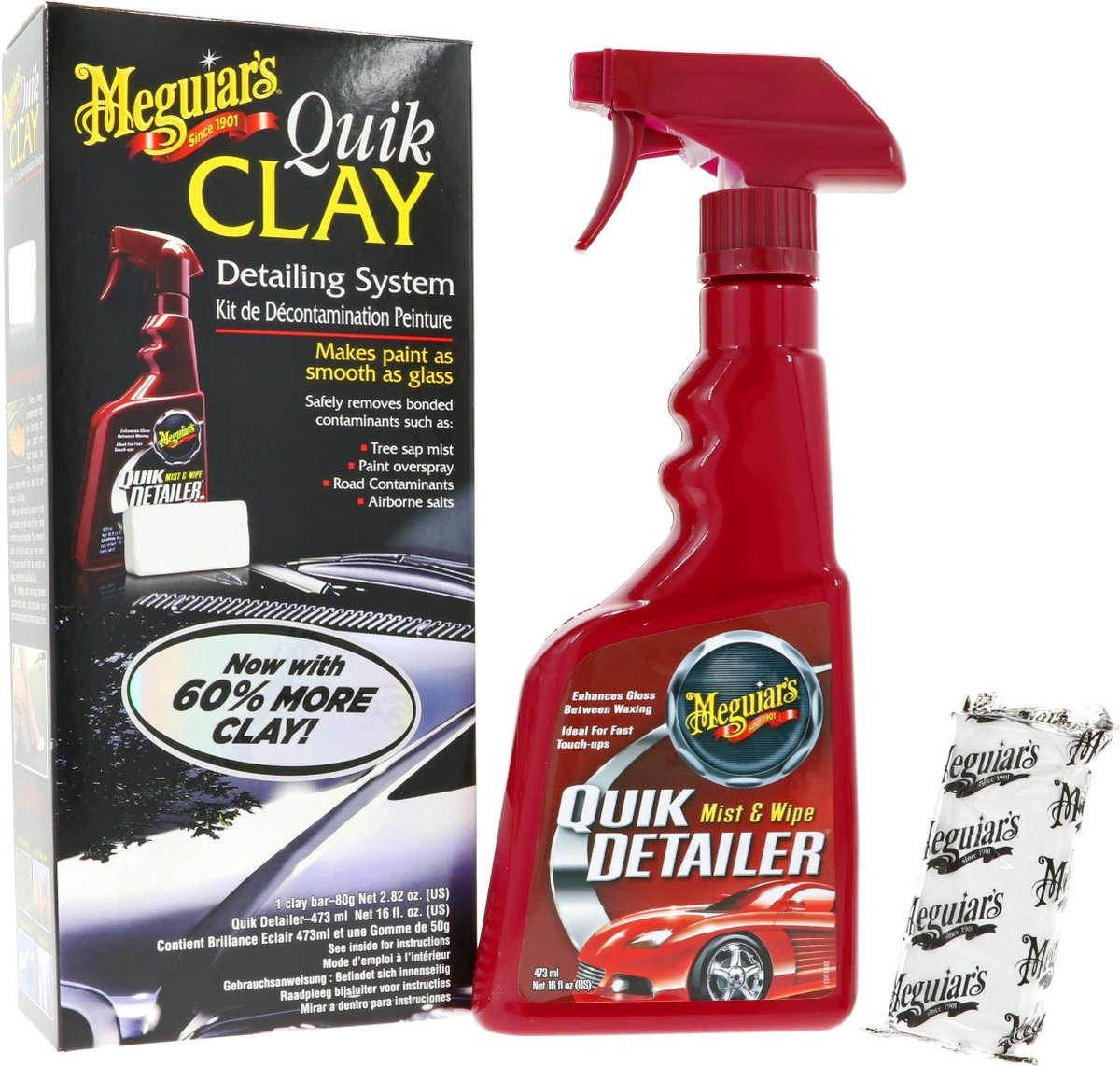 Meguiar's quik clay starter kit - autolak reinigen - boomhars verwijderen auto