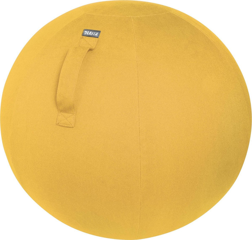 Leitz ergo cosy actieve ergonomische zitbal 65 cm - inclusief handpomp - ideaal voor thuiskantoor - warm geel