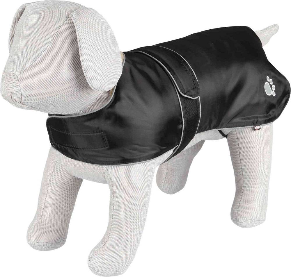 Trixie hondenjas - waterdicht, fleece voering, verstelbare buikband - 40 cm zwart