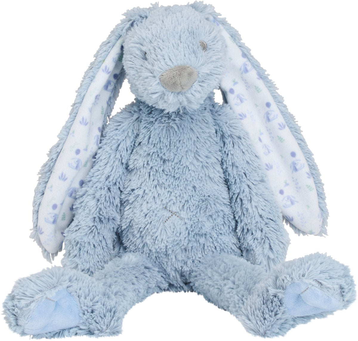 Happy horse graphic konijn richie knuffel 38 cm - vergrijsd blauw - baby knuffel