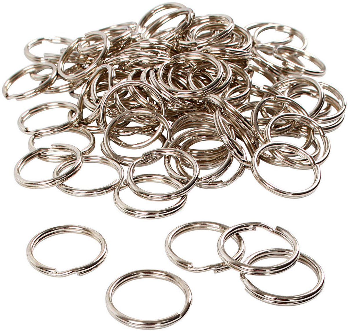 Creativ company sleutelring, d: 25 mm, 100 stuks