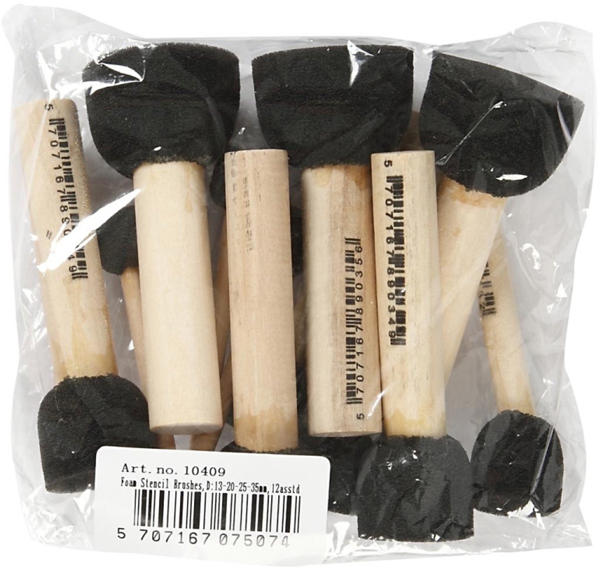 Creativ company https: www.cchobby.nl foam-tamponeerstokjes-l-9-10-cm-d-13-20-25-35-mm-12-stuk-1-doos