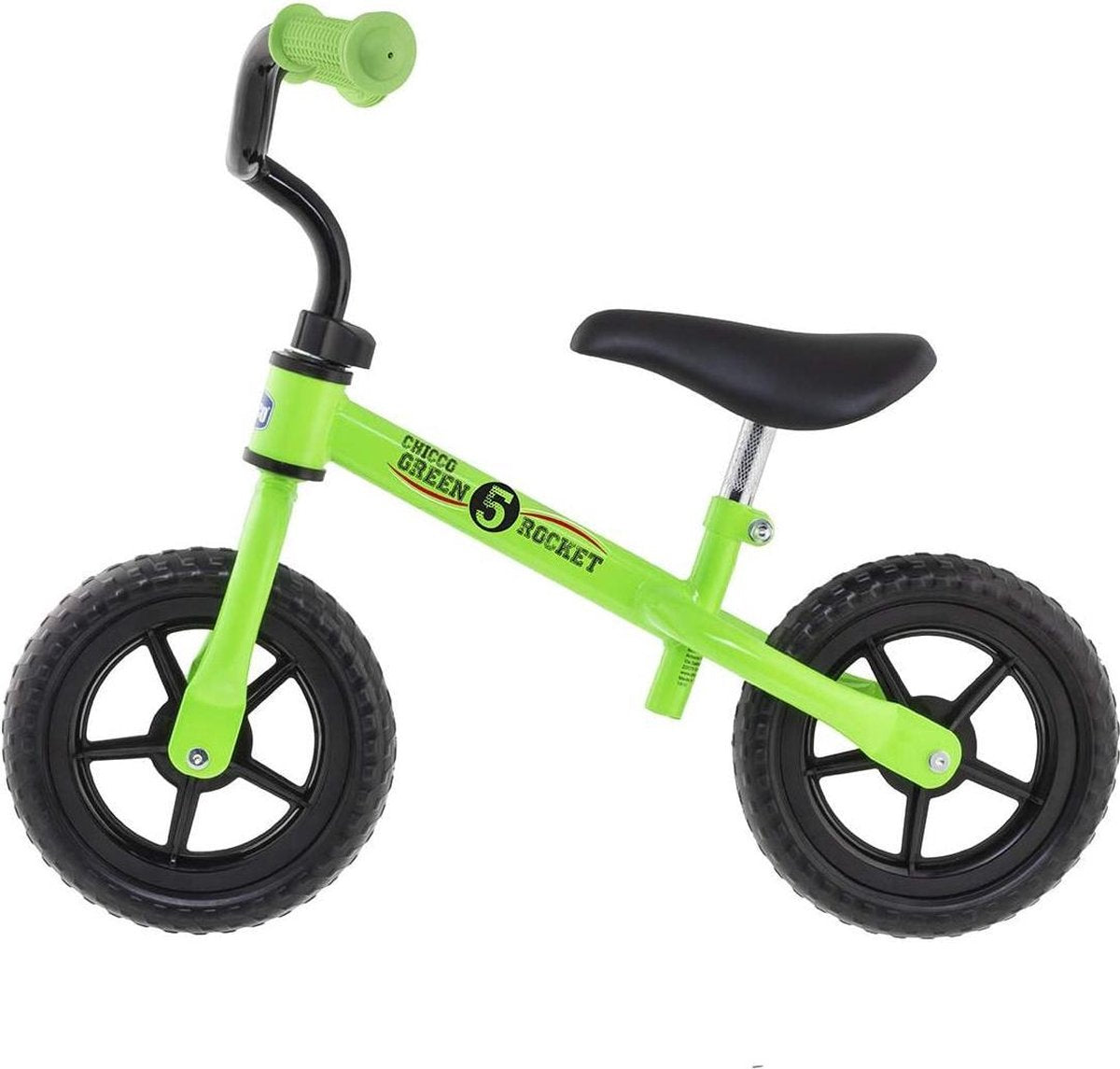 Chicco green rocket loopfiets - balance bike zonder pedalen - verstelbaar zadel stuur - groen (2-5 jaar)