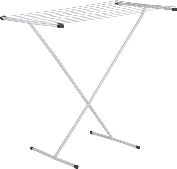 Bo-camp - droogrek - compact - staal - schaarmodel - wit - 9 meter