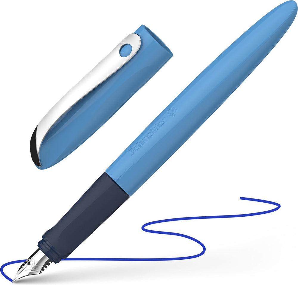 Schneider schrijfwaren schneider vulpen - wavy - penpunt a - blauw - s-162133