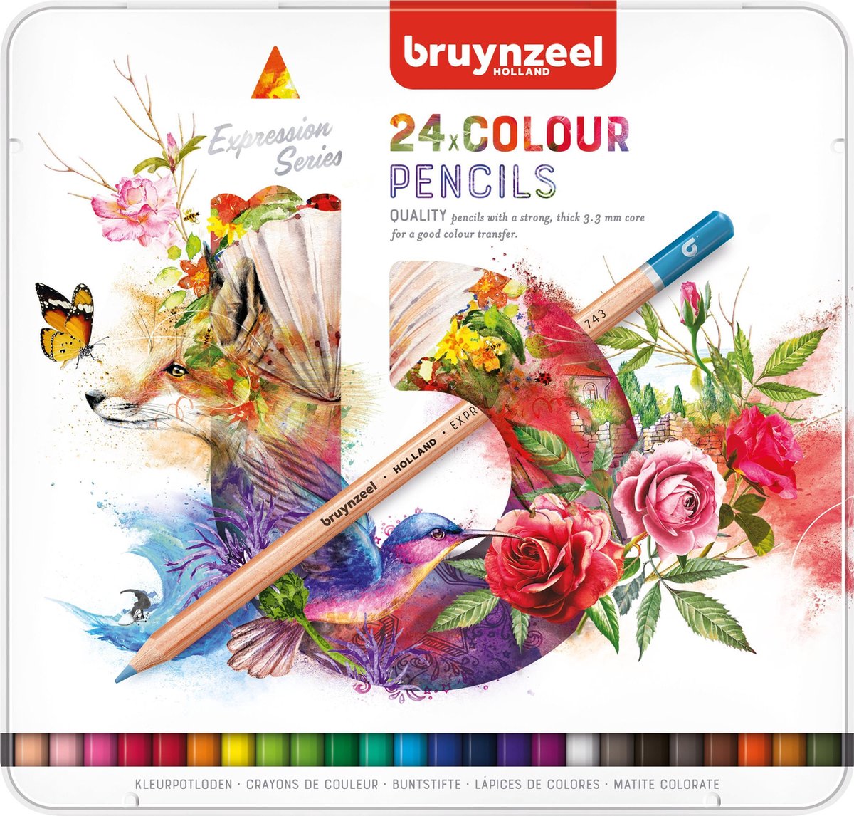 Bruynzeel expressie kleurpotloden blik 24