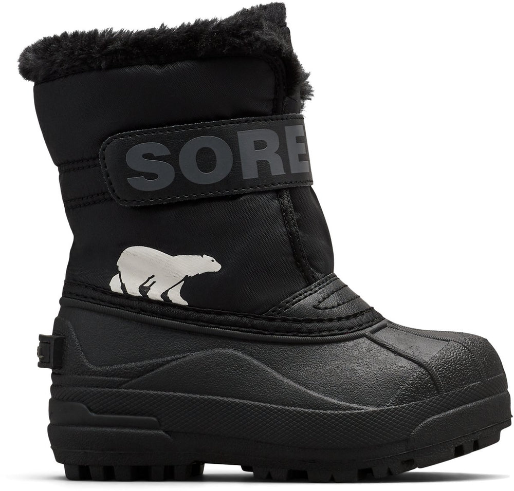 Sorel childrens snow commander™ boot youth unisex little snowboots - black, charcoal - maat 29