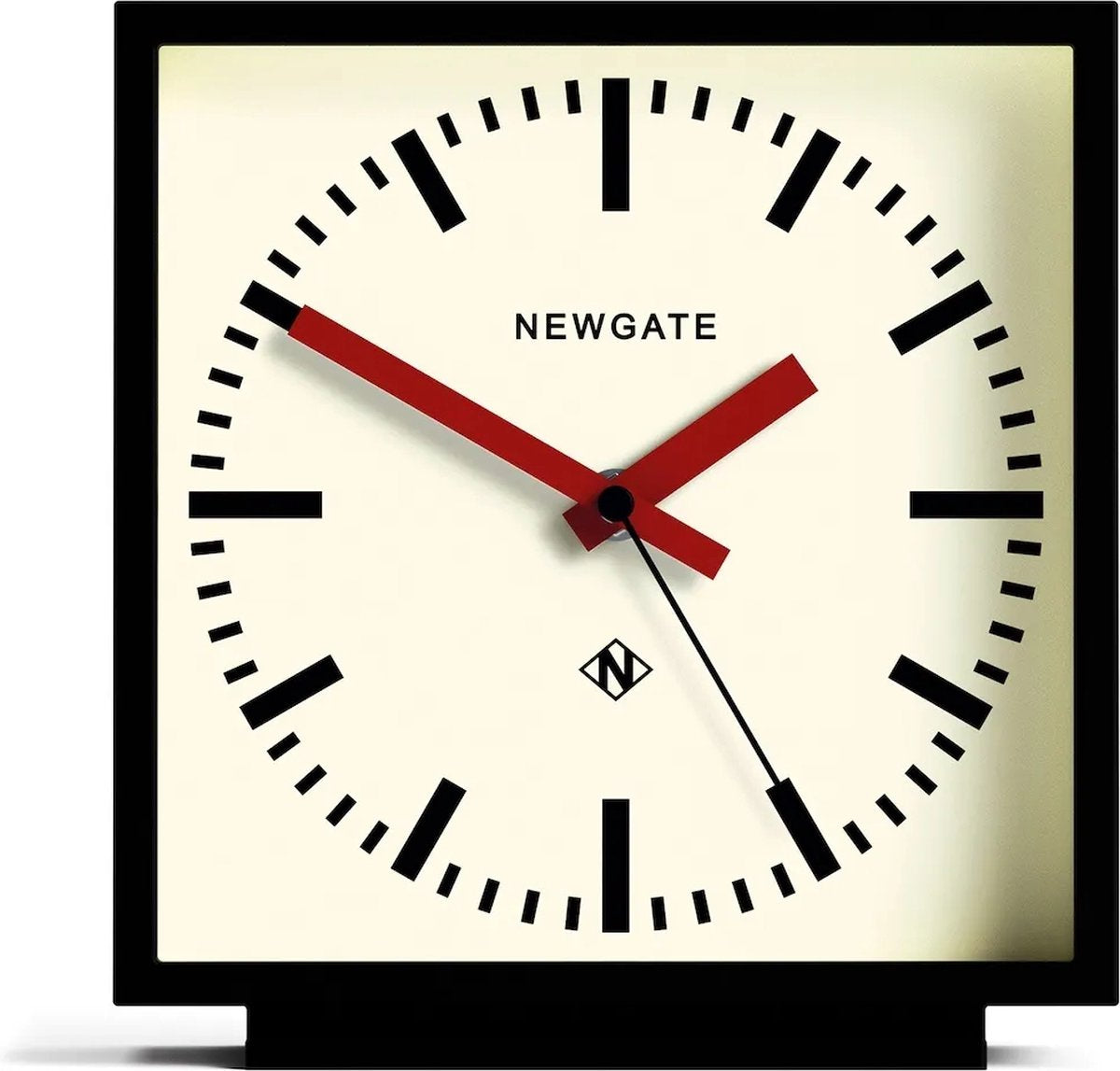 Newgate amp railway - staande klok - zwart met rode wijzers