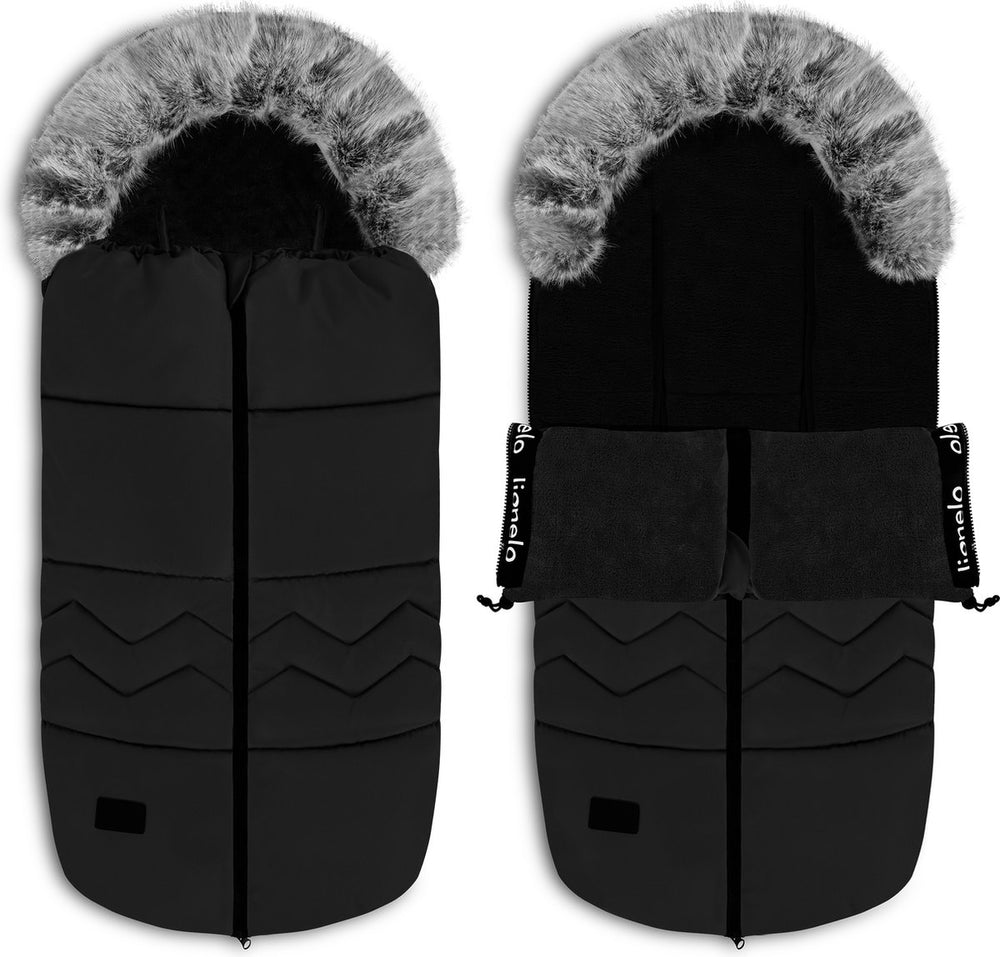 Lionelo - frode - slaapzak voor kinderwagens - waterdichte buitenstof - universele gordelopeningen - dubbele ritssluiting - zachte fleece voering - anti-allergene vulling