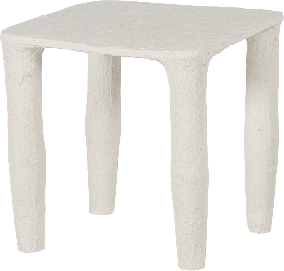 Woood vion lage bijzettafel - papier mache - off white - 40x40x40