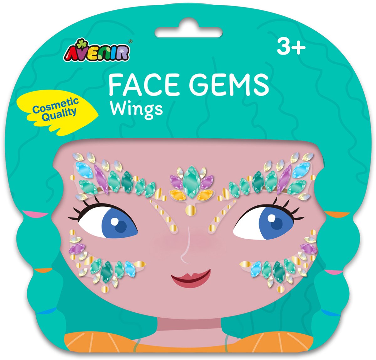 Avenir gezichtsstickers - vleugels - face gem - versier jezelf - 3 jaar