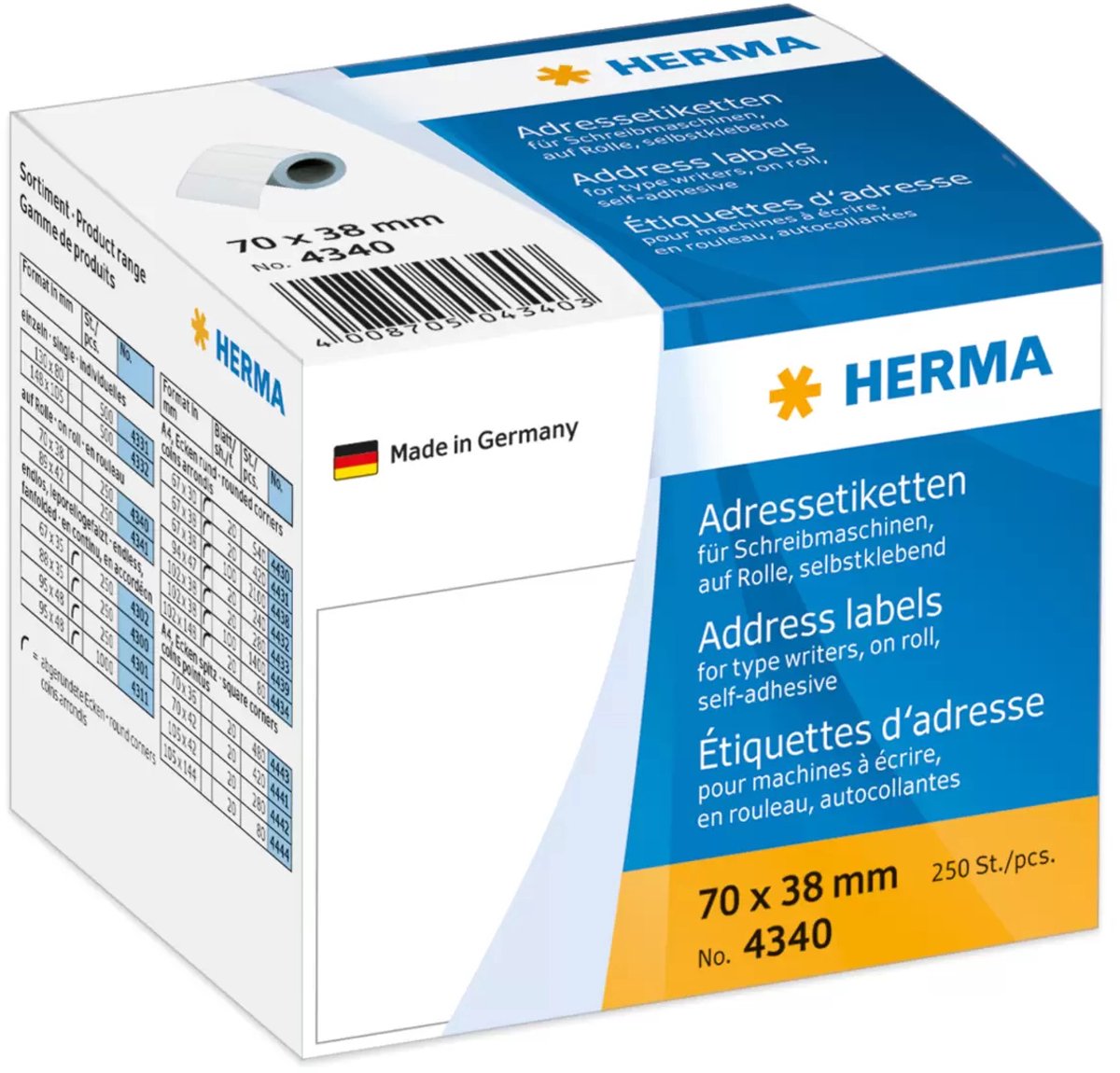 Merkloos sans marque herma 4340 adreslabels