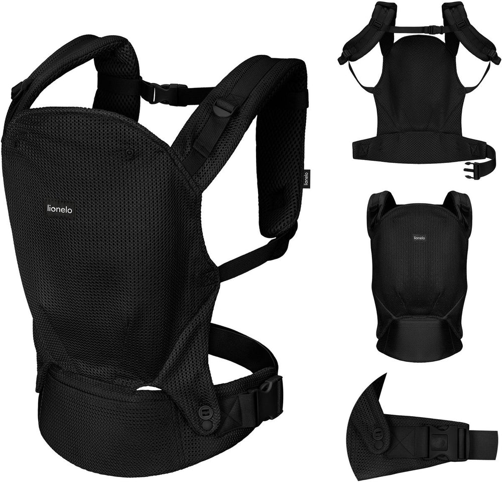 Lionelo margareet air draagzak baby carrier – ergonomische – vanaf 4 maanden tot 20 kg – 3 draagposities – handsfree comfort – ademend materiaal – ihdi gecertificeerd heupvriendelijk – capuchon – dubbele veiligheid – verstelbare riemen – kinderdrager