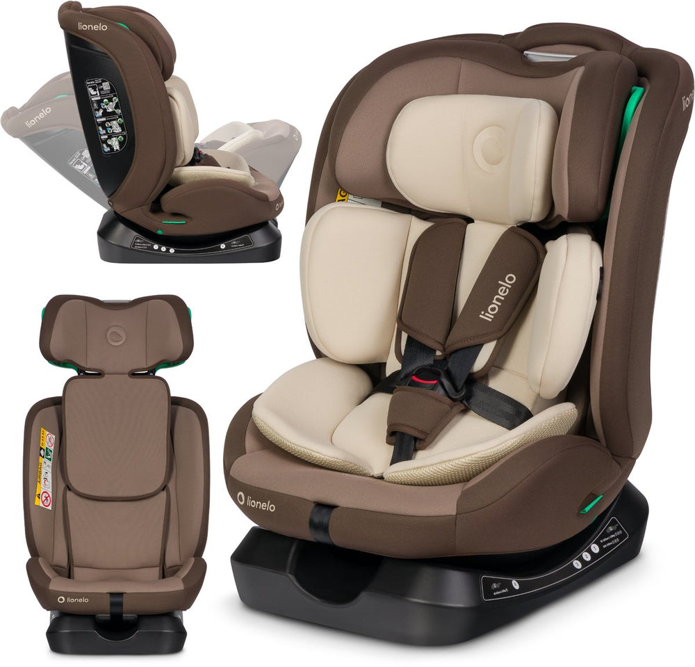 Lionelo aart i-size autostoel 4in1 – 40-150 cm (0-12 jaar) – rwf fwf – achterwaarts tot 105 cm – installatie met autogordel – memory foam hoofdsteun – 13 standen – kantelbaar – wasbare hoes – r129 gecertificeerd