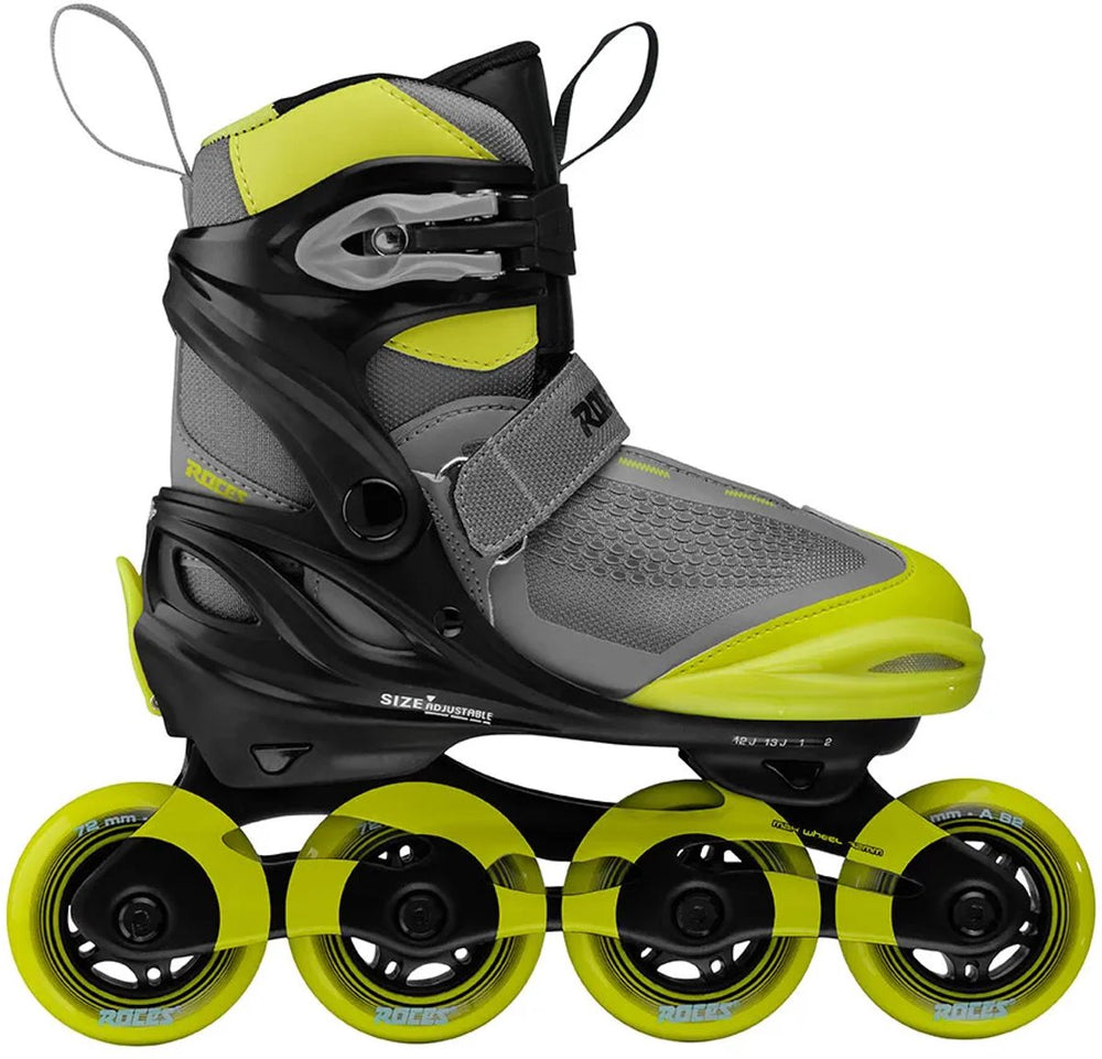 Roces moody x tif boy verstelbare skeelers kinderen – inline skates – meegroei skates – grijs groen – maat 30-35