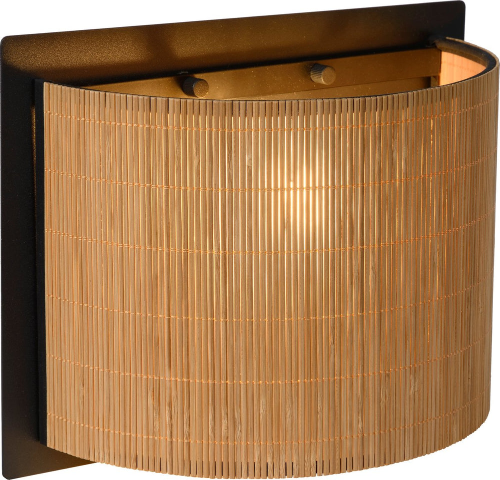 Lucide magius - wandlamp - 1xe27 - naturel - japandi