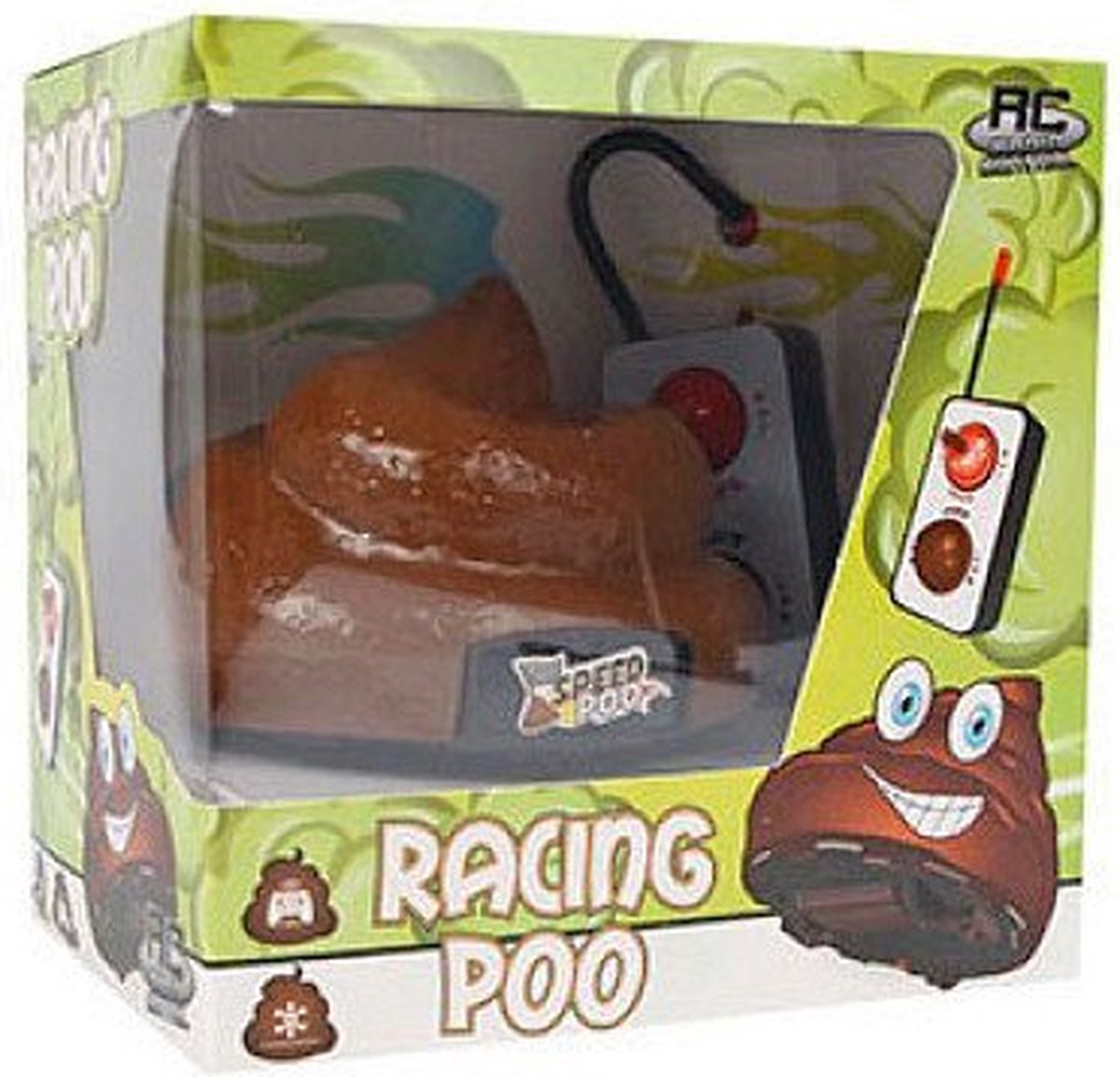 Rc bestuurbare drol met scheetgeluid