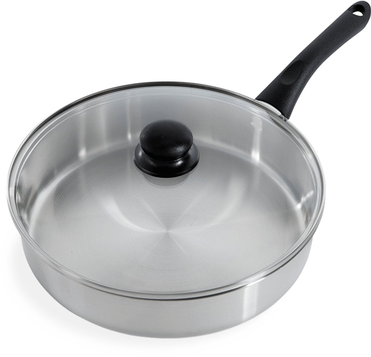 Bk bold hapjespan 28cm met deksel - 3.8l - zonder pfas-vrije antikleeflaag - hapjespan inductie - hapjespan rvs - ovenbestendig tot 160° - koelgreep - met glazen deksel - zilver
