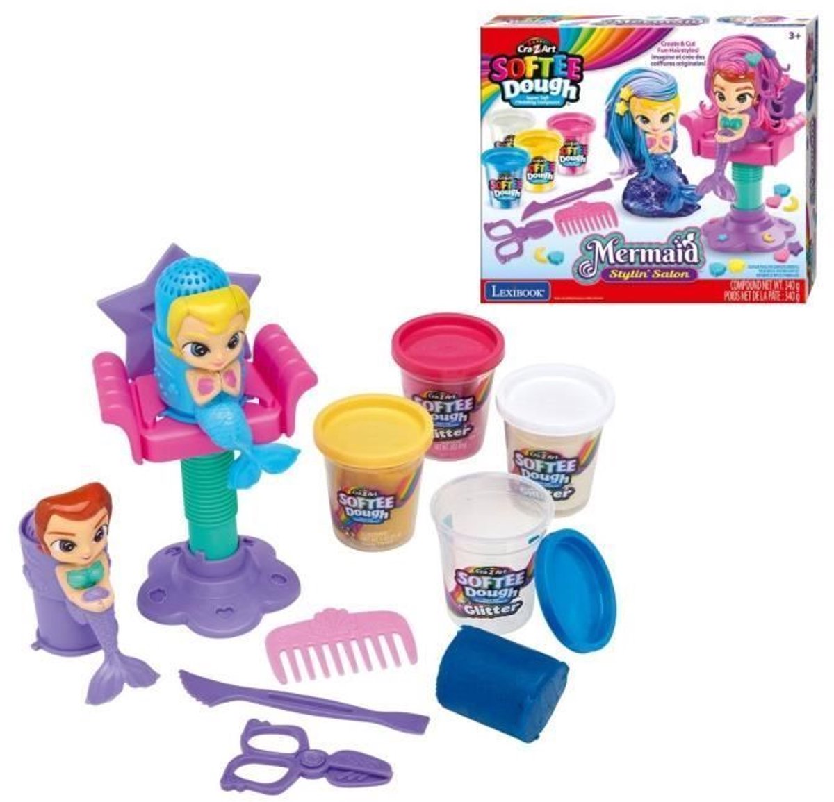 Lexibook softee dough glinsterende zeemeermin stylingssalon