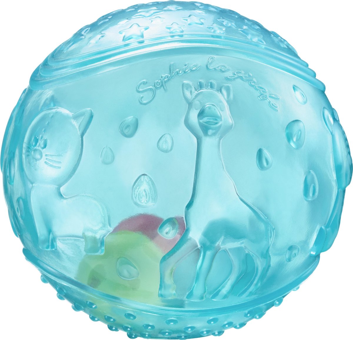 Sophie de giraf sensory ball - speelbal - speelgoedbal - babyspeelgoed - vanaf 3 maanden - ø12 cm - blauw