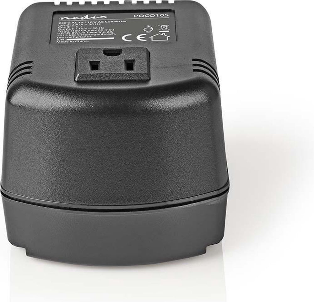 Nedis spanningsomvormer 70w – 230v naar 110v – geaarde stekker – voor amerikaanse stekker