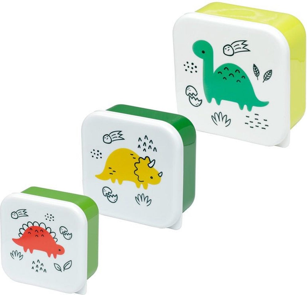 Set 3 lunchboxen klein l- dinosauria jr
