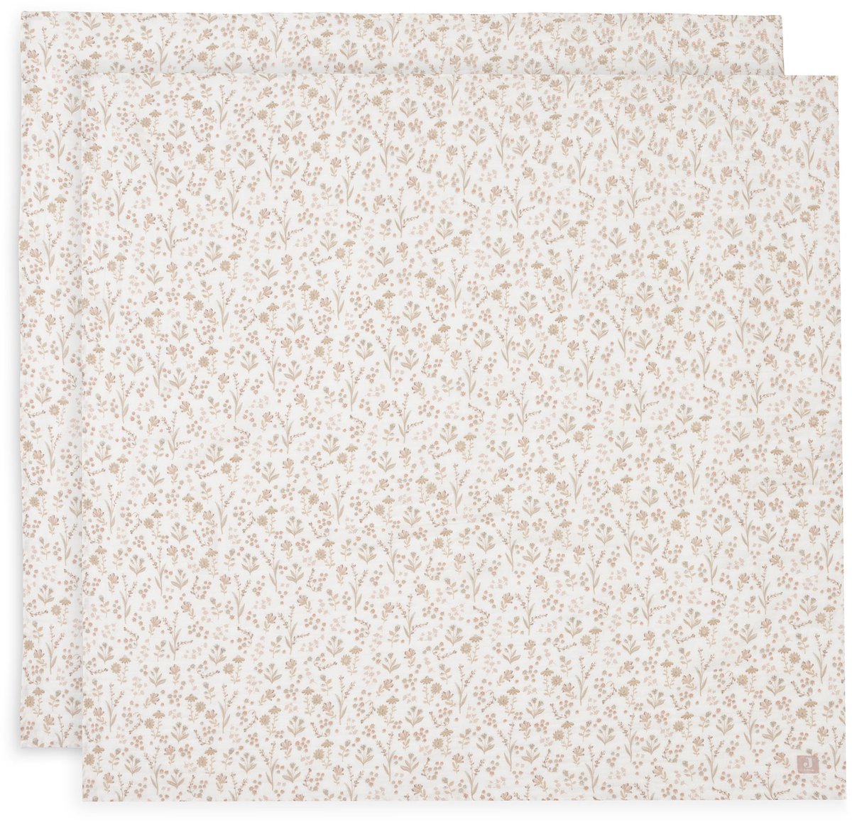Jollein - hydrofiele doek large 115x115cm - inbakerdoek - zacht katoen - 2 stuks - bloomy