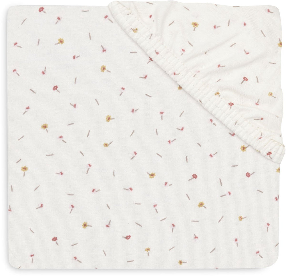Jollein hoeslaken wieg - 40 50x80 90cm - jersey - pretty picnic - flower drops