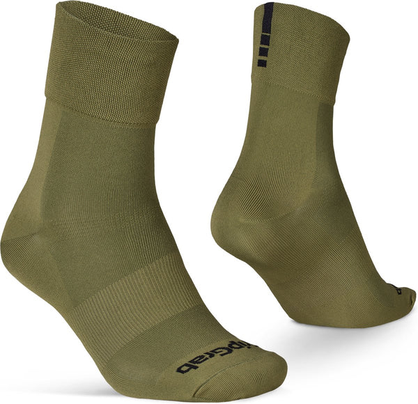 Gripgrab - lightweight sl performance zomer fietssokken 1 paar coolmax wielersport sokken regular cut - olijf groen - unisex 44-47