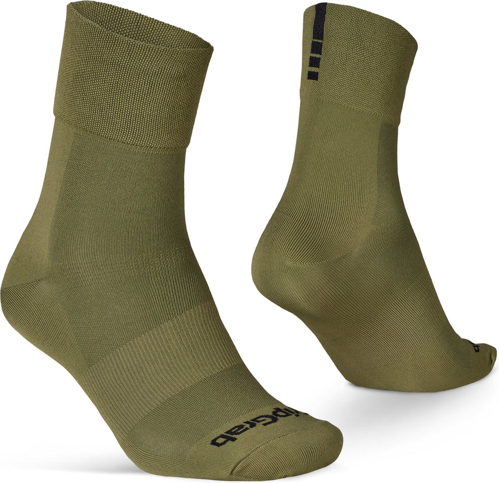Gripgrab - lightweight sl performance zomer fietssokken 1 paar coolmax wielersport sokken regular cut - olijf groen - unisex