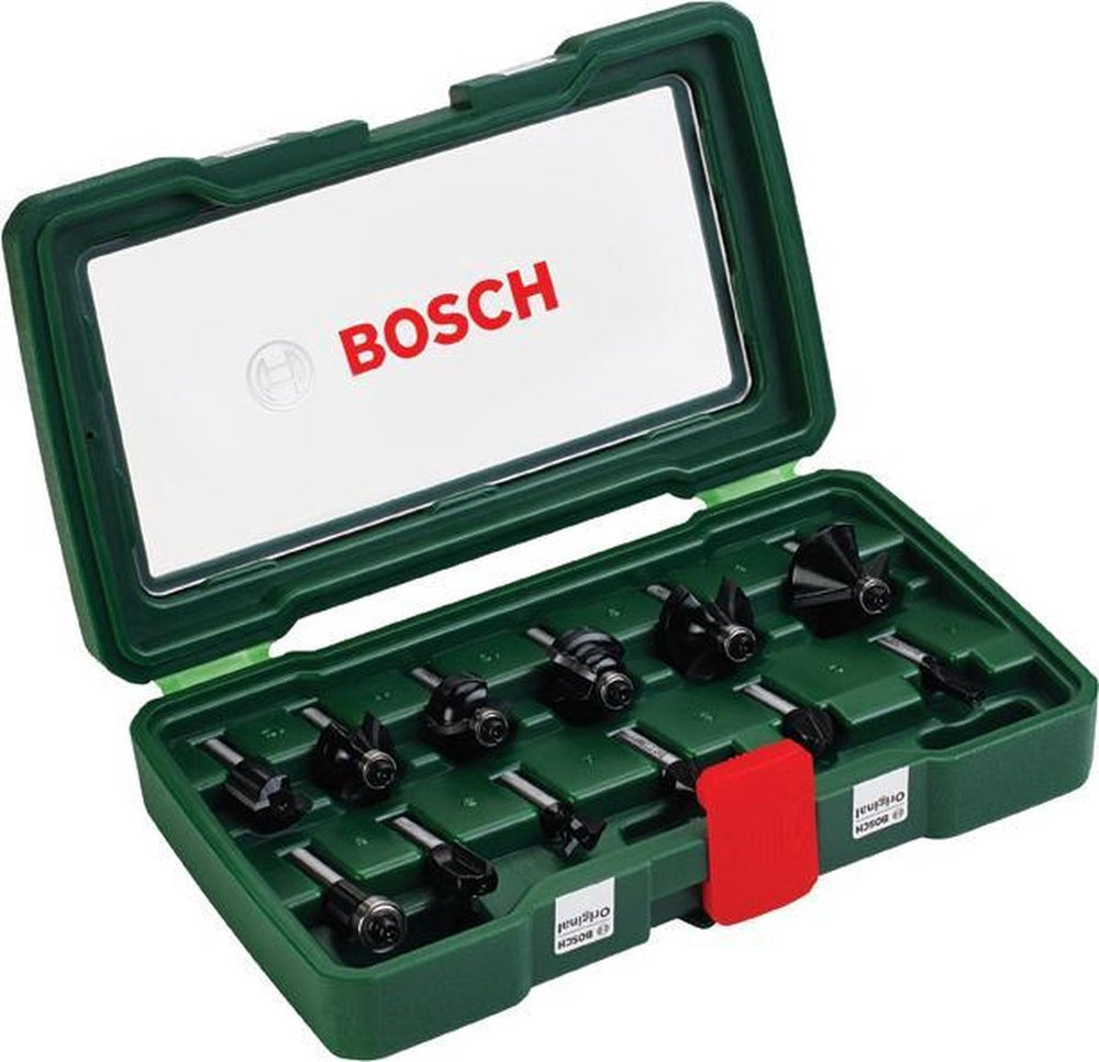 Bosch houtfrezen - 12-delig - 8 mm schacht