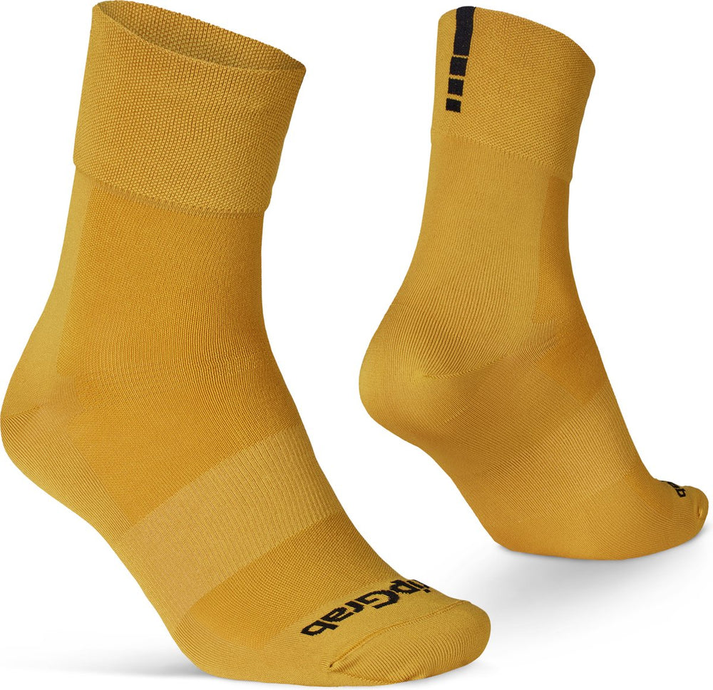 Gripgrab - lightweight sl performance zomer fietssokken 1 paar coolmax wielersport sokken regular cut - mosterd geel - unisex