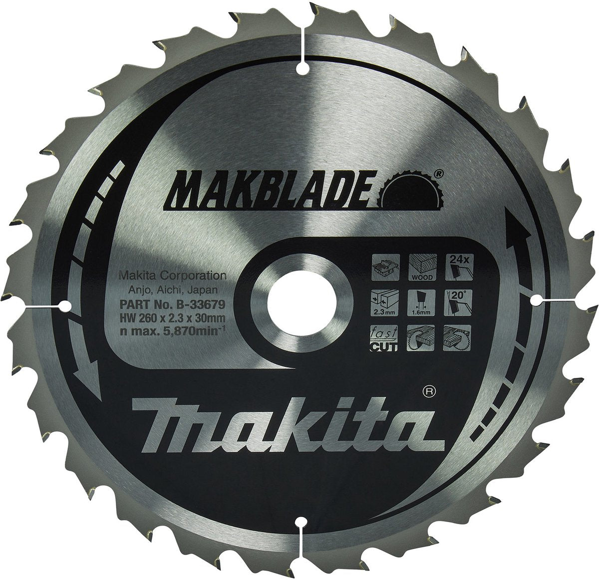 Makita accessoires tafelzaagblad hout - b-33679 - b-33679