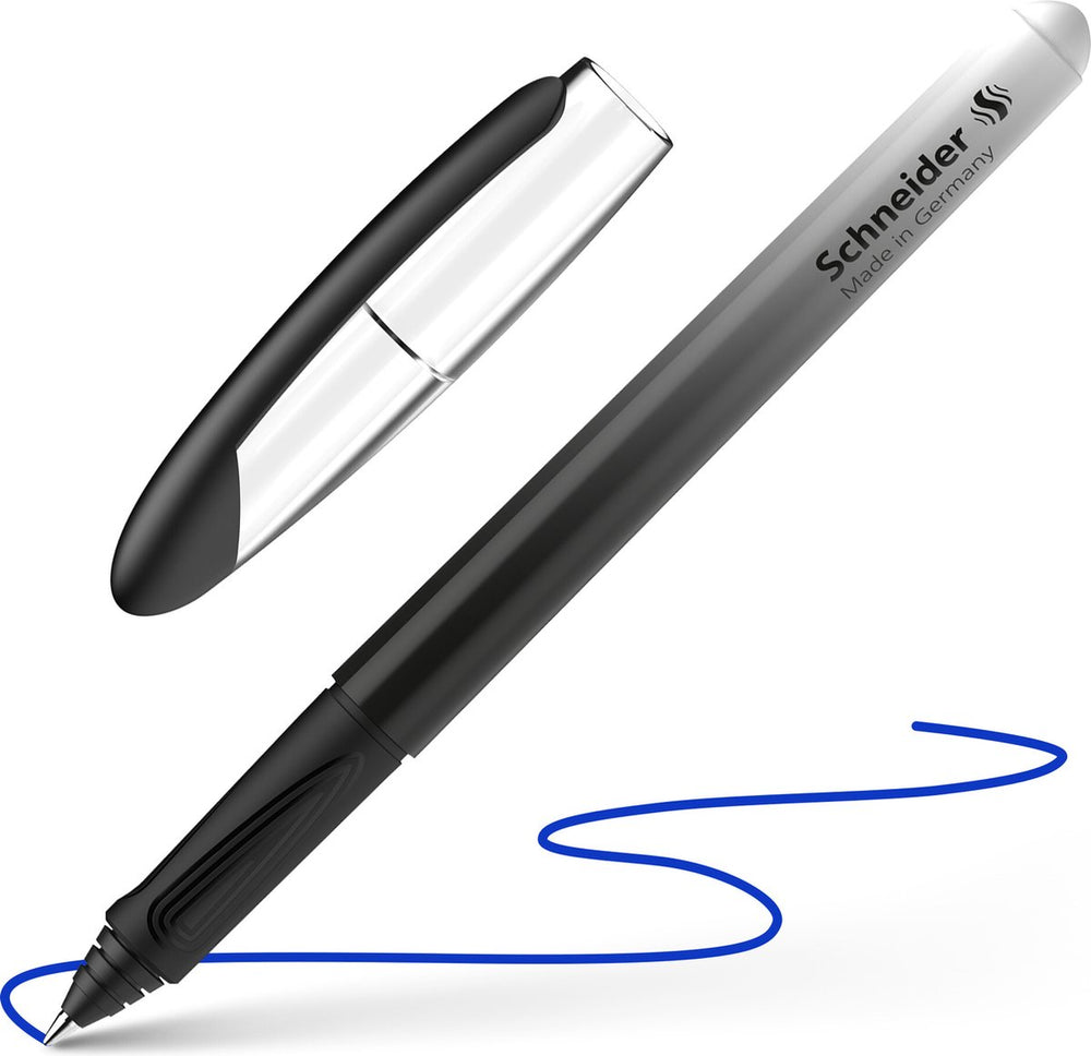 Schneider schrijfwaren schneider rollerball - voyage - black + white - penpunt m - s-187661