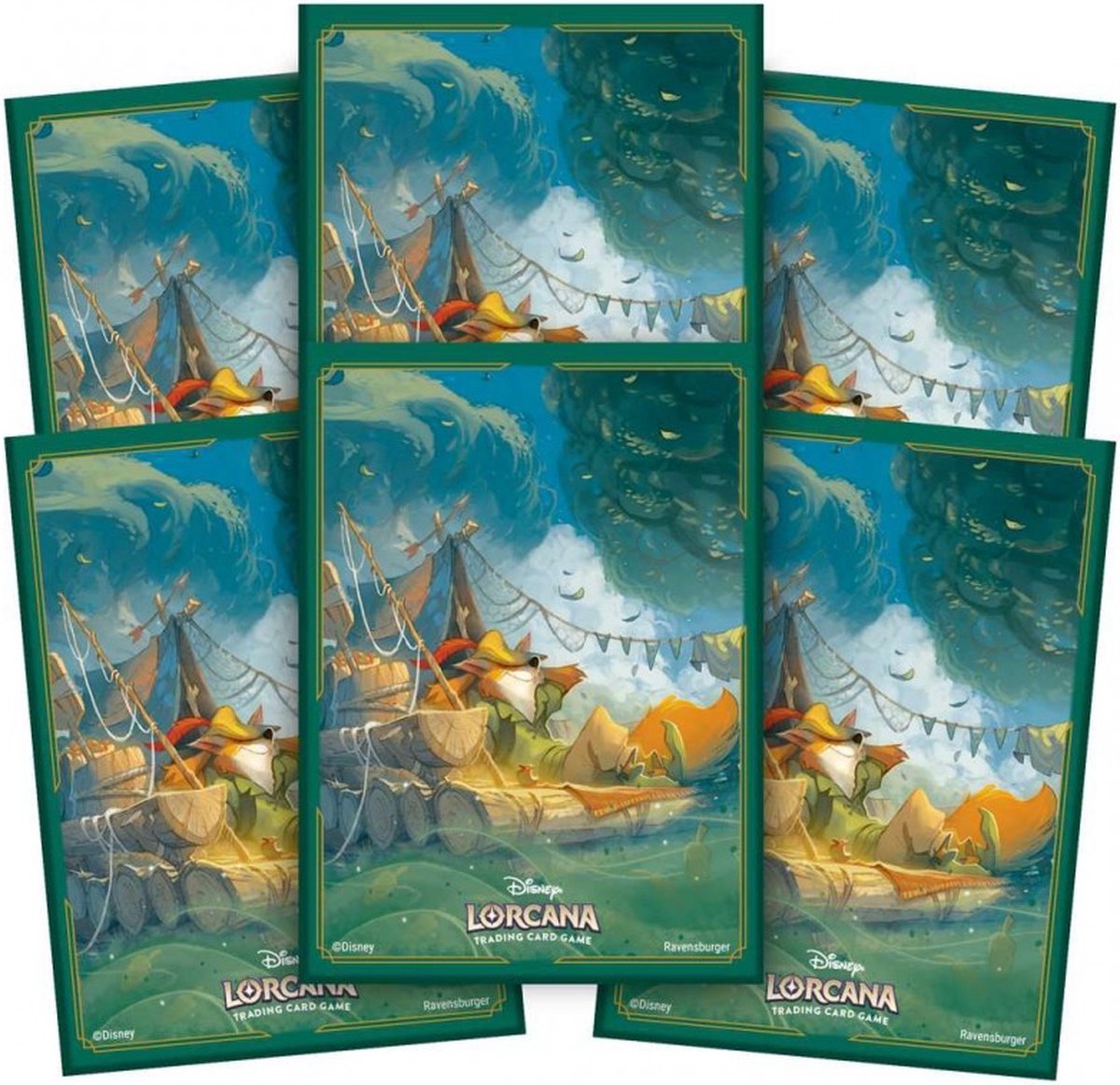 Disney lorcana card sleeves - robin hood - 65 stuks met matte finish
