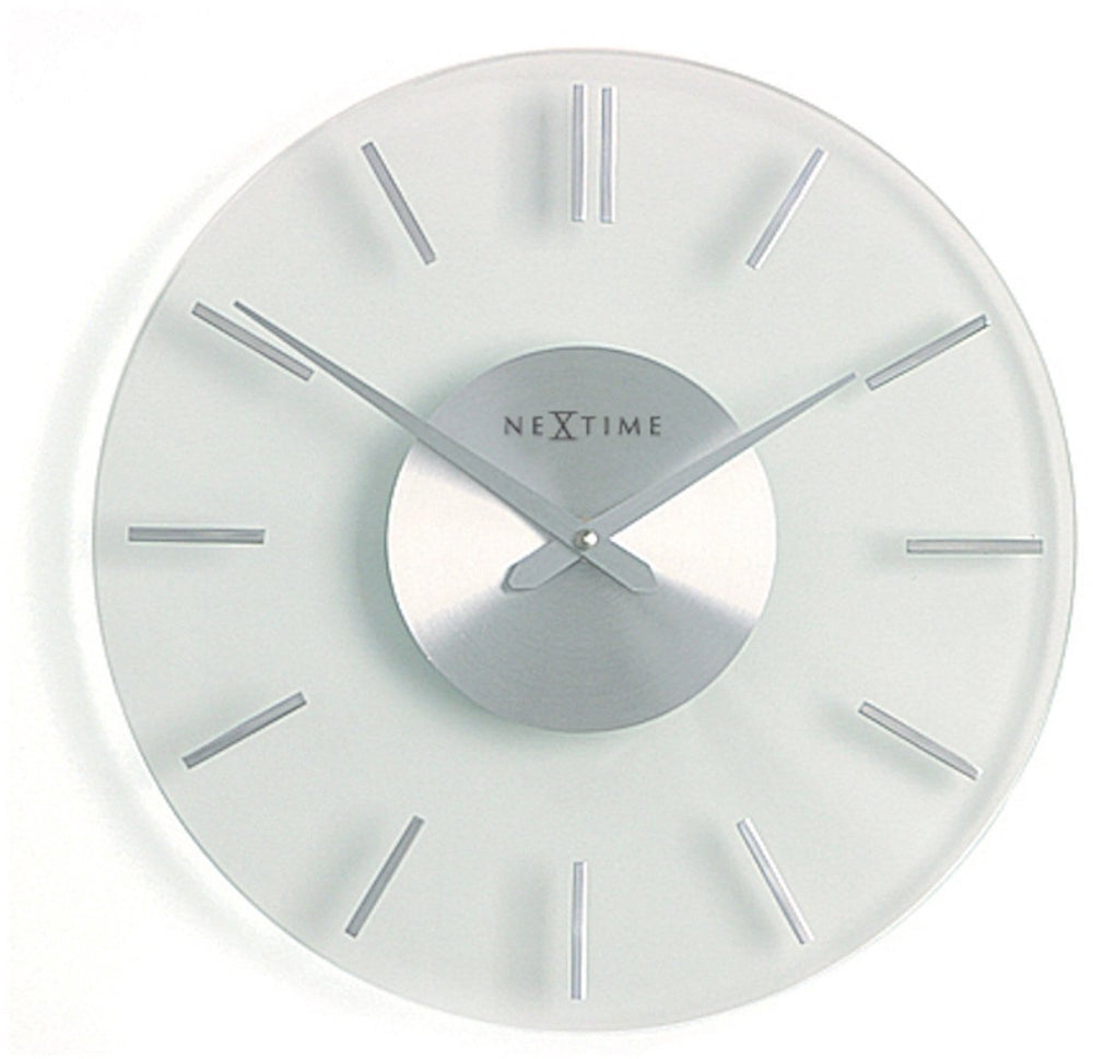 Nextime klok 2855gn bold stripes, 19 x 38 cm, wandklok, groen