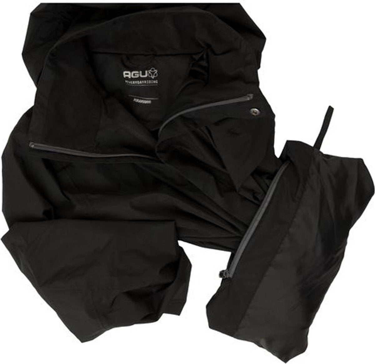 Agu section regenjas ii essential heren – waterdicht winddicht – poray 5.000 – compact opvouwbaar – zwart - s