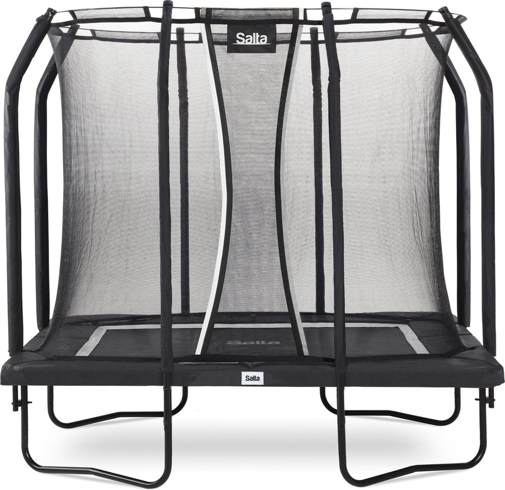 Salta premium black edition - 214 x 153 cm - rechthoekige trampoline met veiligheidsnet - zwart