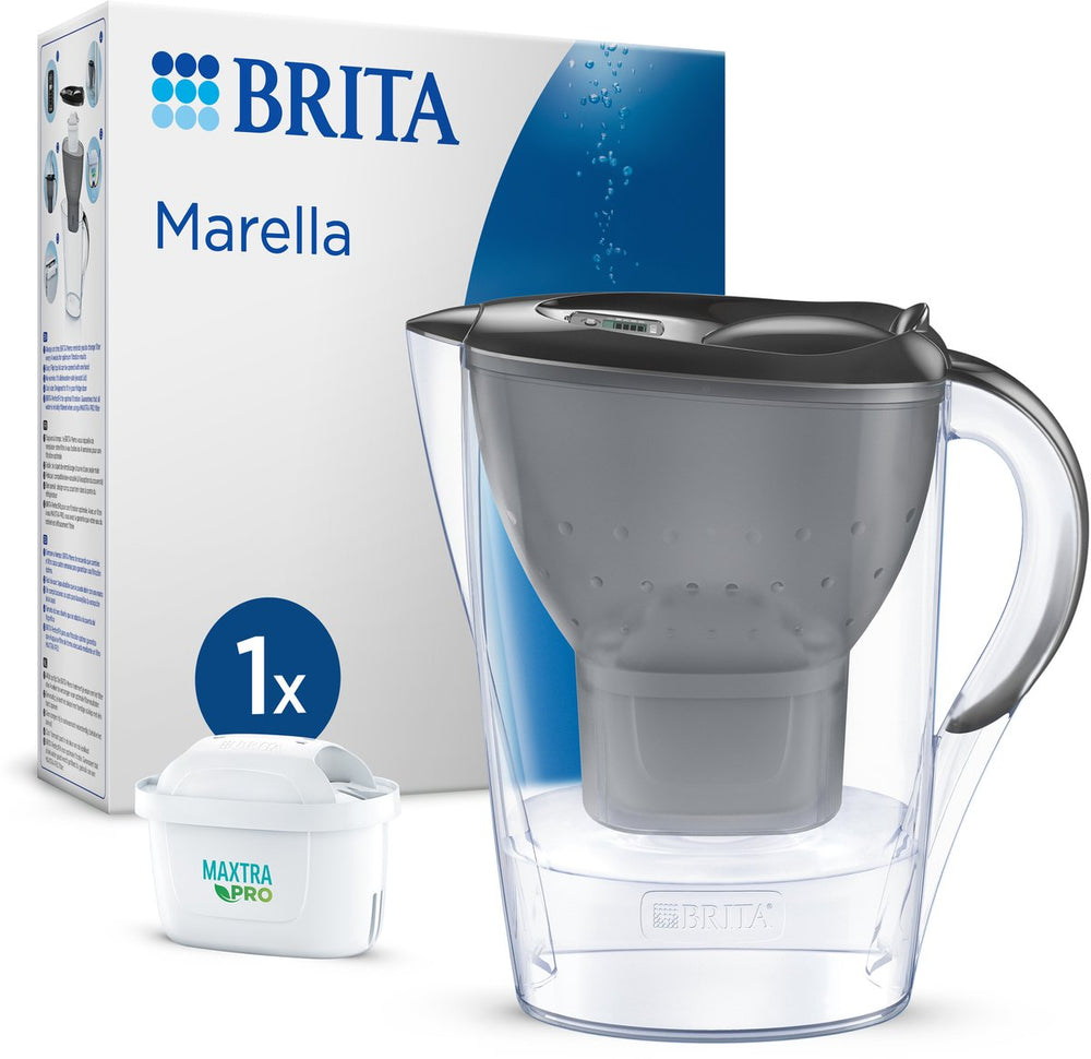 Brita - waterfilterkan - marella cool - 2,4l - grijs - incl. 1 maxtra pro all-in-1 waterfilterpatroon