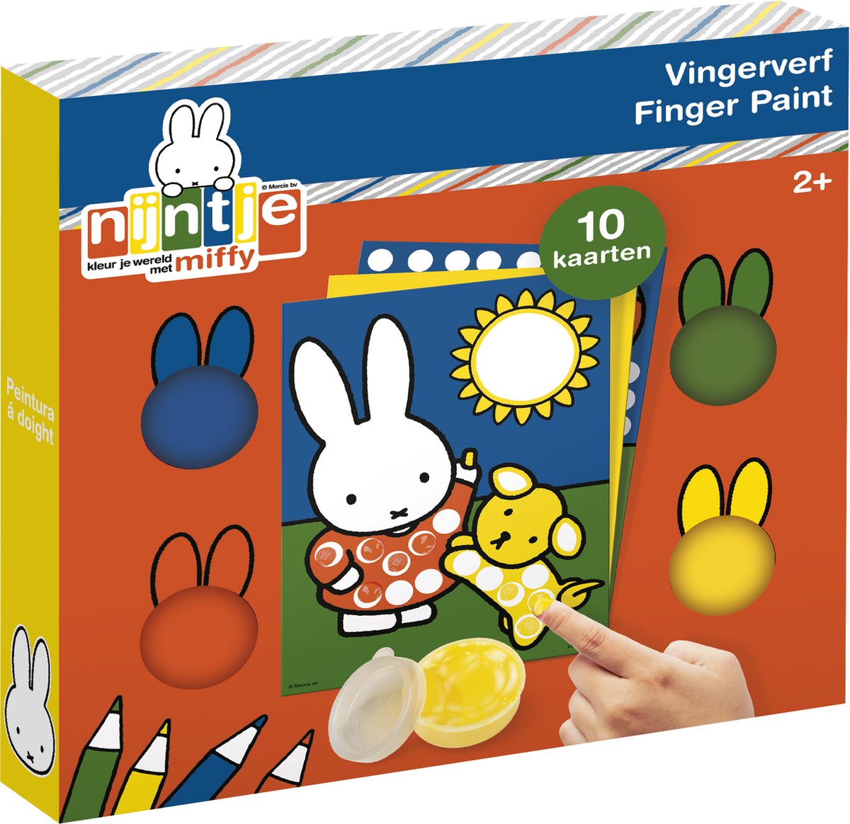Creatieve knutselgroep nijntje creatief met vingerverf set 14 dlg.