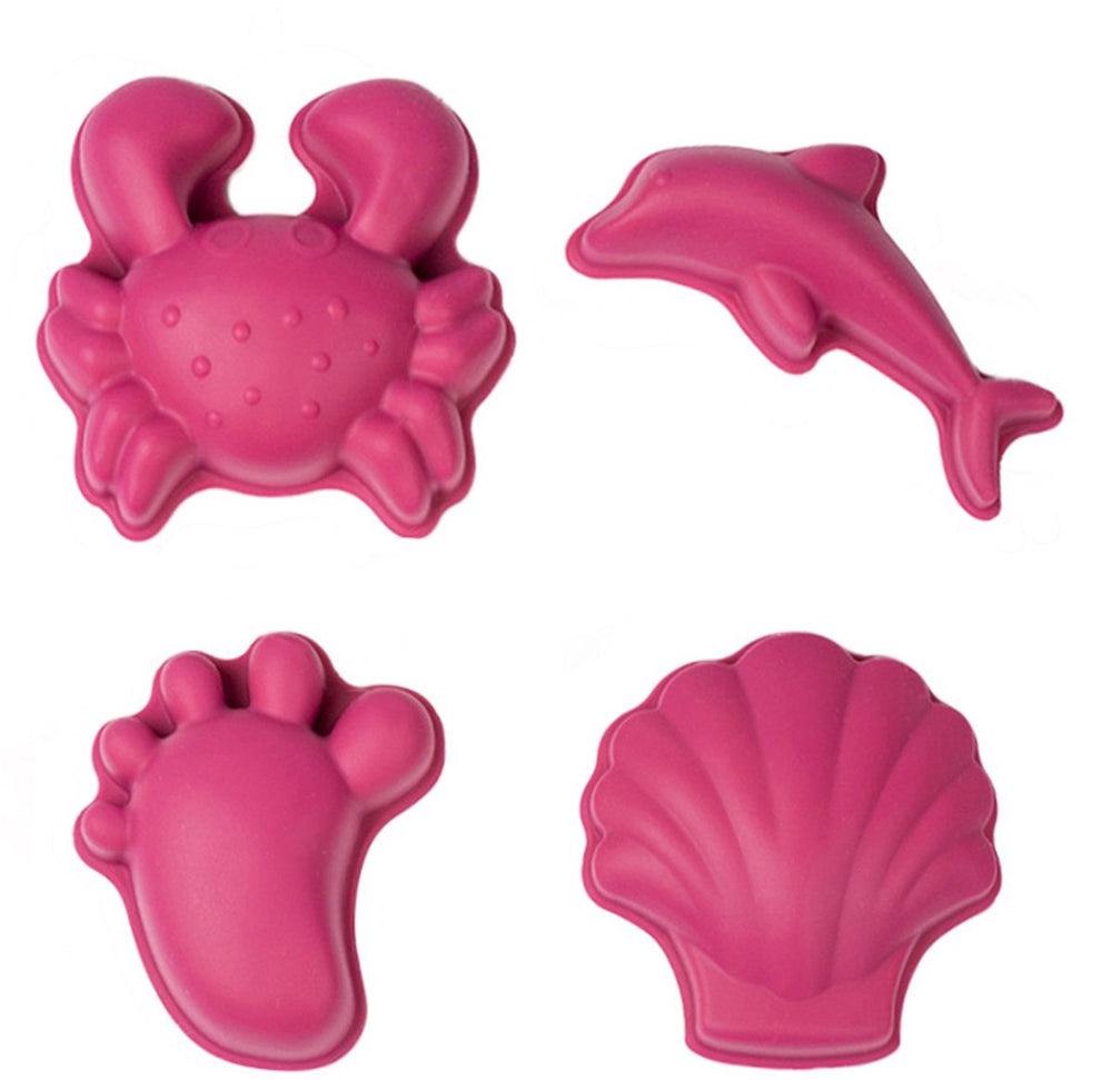 Scrunch zandvormpjes - rood - opvouwbaar - recycleerbaar