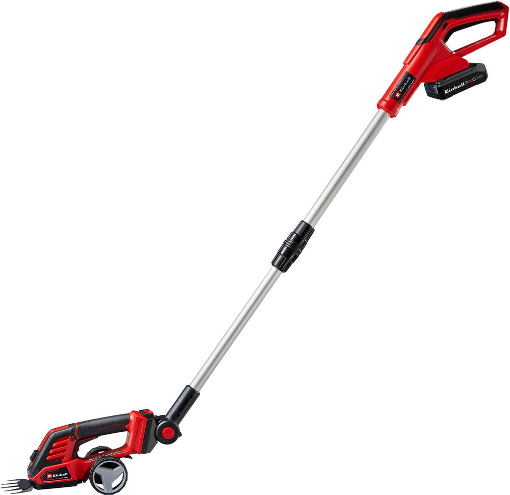 Einhell accu gras- heggenschaar ge-cg 18 100 li t kit - power x-change - 18 v li-ion - knipbreedte grasschaar: 10 cm - snoeibreedte heggenschaar: 20 cm - incl. 2.5 ah accu en 1x lader