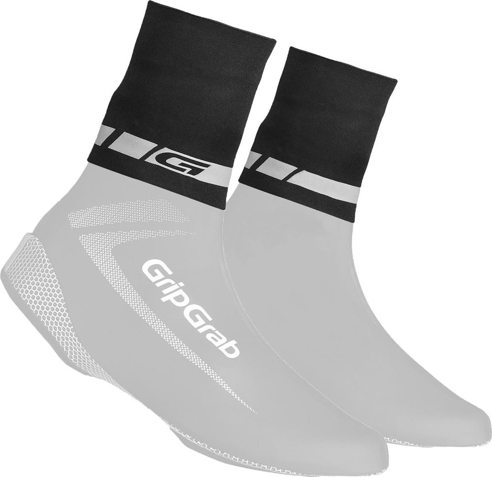 Gripgrab - cyclingaiter regen wielren overschoenen cuffs neopreen manchetten - zwart - unisex - maat l xl
