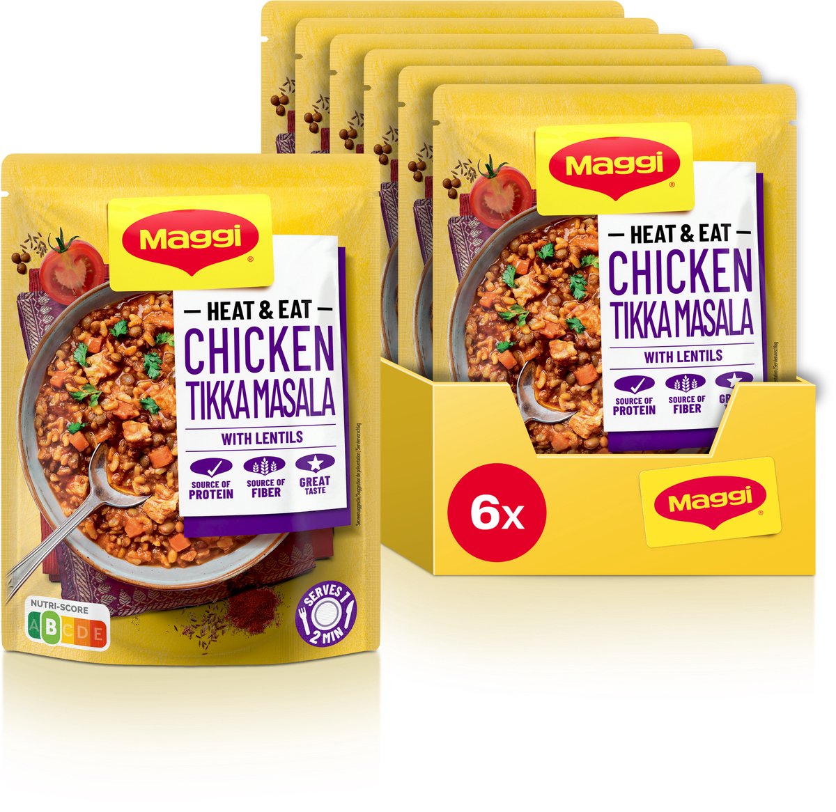 Maggi heat eat tikka masala chicken 6x280g