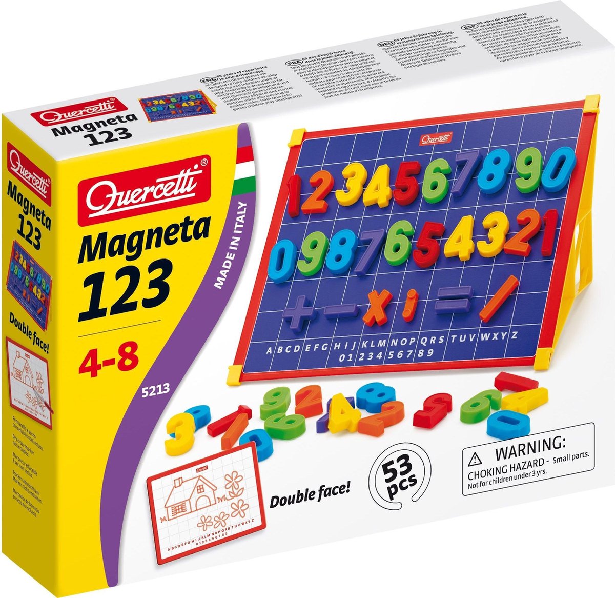 Quercetti magneetbord incl. cijfer magneten, 53dlg.