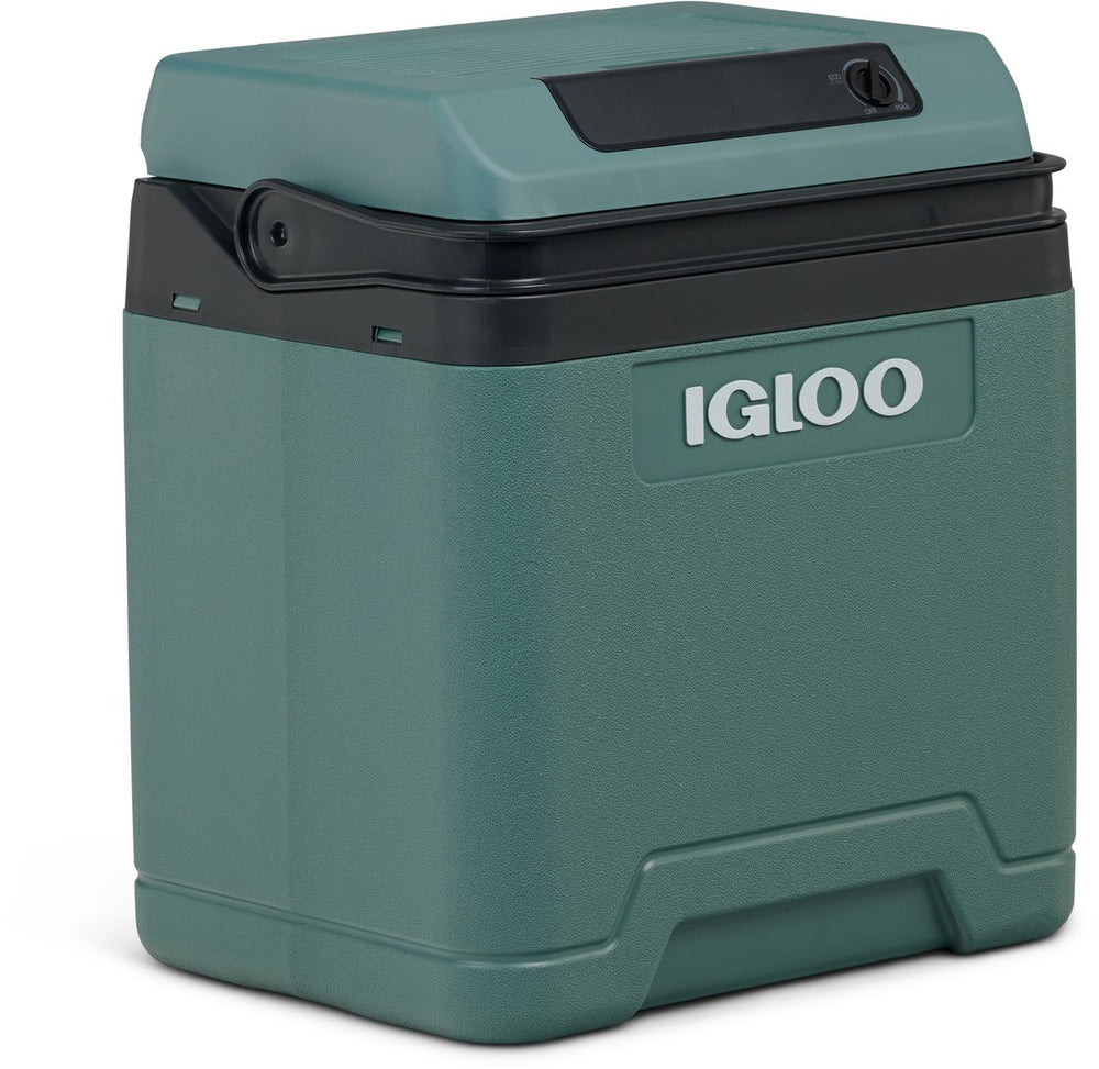 Igloo e27 koelbox - 27l - ac- en dc-aansluitingen - 20°c onder de omgevingstemperatuur - eco - groen