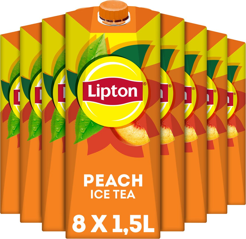 Lipton ice tea - peach - laag in calorieën - 8 x 1500 ml