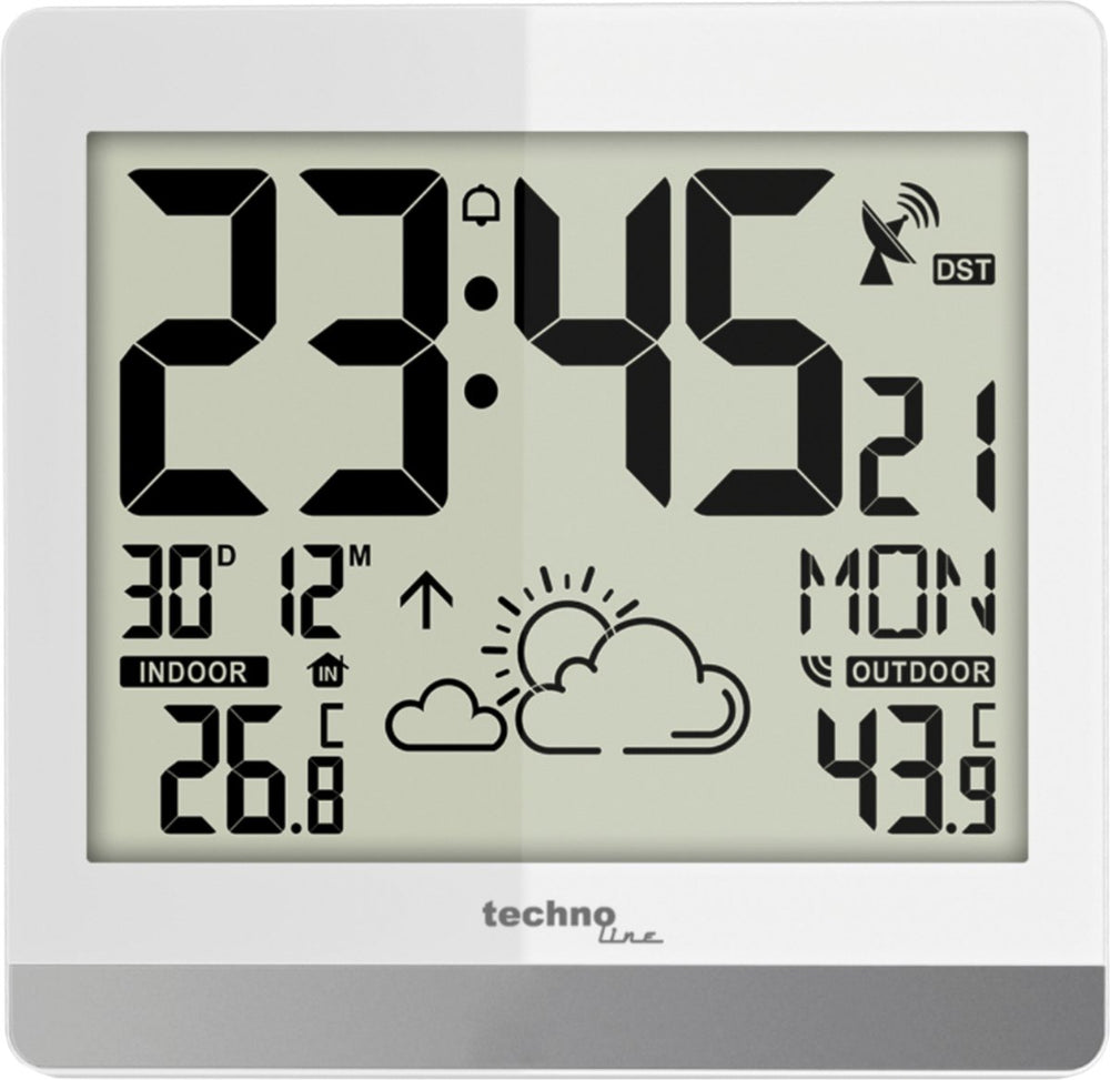 Technoline weerstation - ws 8119 - 189x200x29mm - zilver - met 1 buitensensor 30m - tl-ws8119